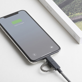 Photos - Cable (video, audio, USB) Native Union ® 6.5' 3-in-1 Charging Belt Cable Black/White
